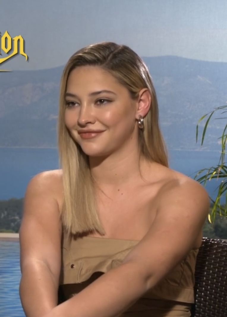 Madelyn Cline, who plays Sarah Cameron in Outer Banks, at a 2022 interview