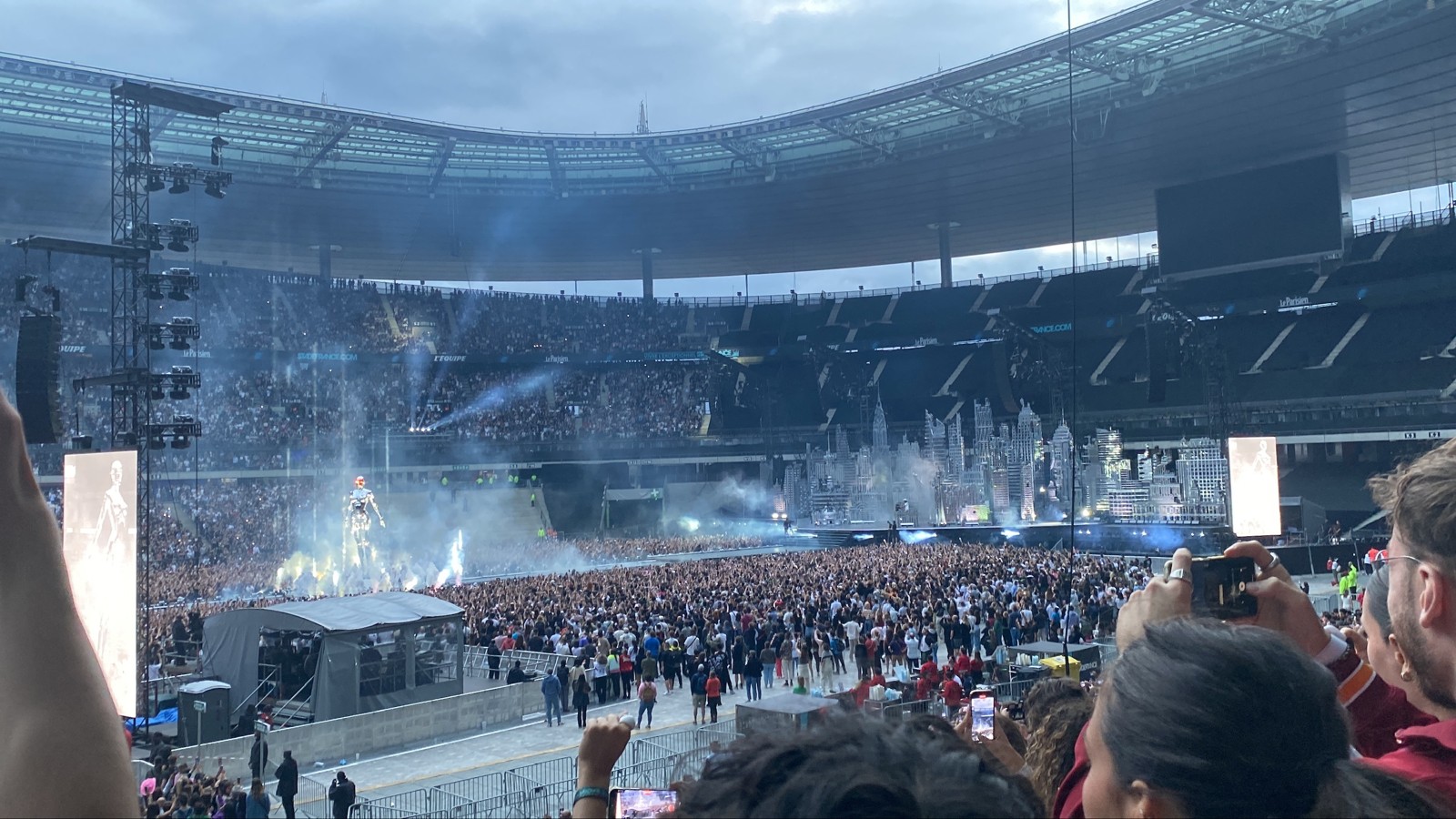 The Weeknd performing the After Hours Til Dawn Tour at Stade de France in 2023